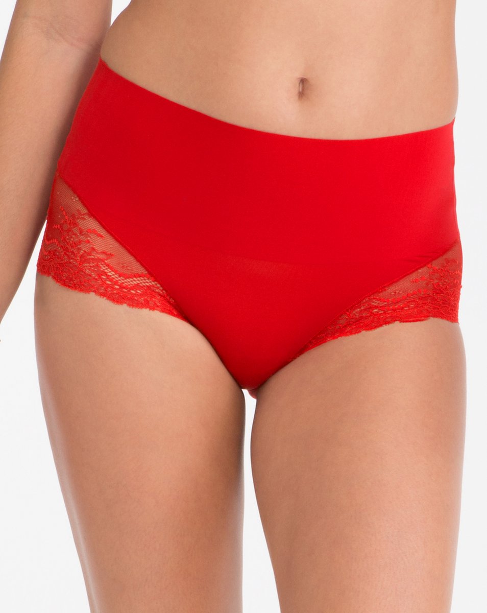 SPANX Undie-tectable Lace Hi-Hipster - Kleur Spanx Red Rood - Maat L