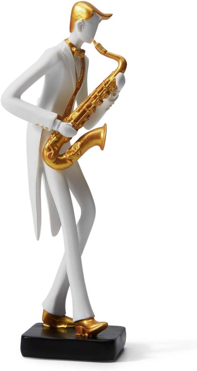 Amoy-Art Music Decor Figure Piano Musician Sculpture Statue Modern Art For Home Cedeau Giftbox Polyresin 25.5cmH - ShopVlot