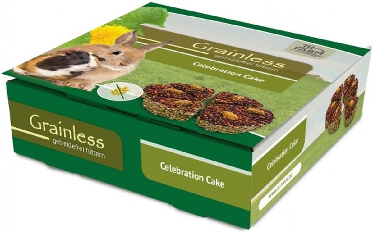 JR Farm Grainless Celebration Cake 330 g – Graanvrije Snack voor Konijnen & Knaagdieren