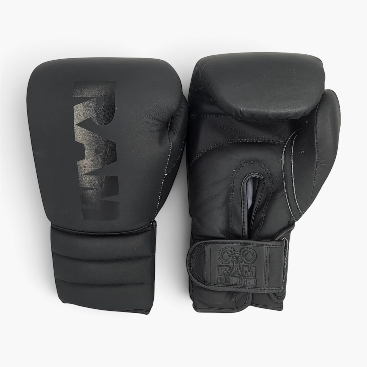RAM 'Legendary' - (Kick)Bokshandschoenen - Leer - Mat Zwart - 12OZ