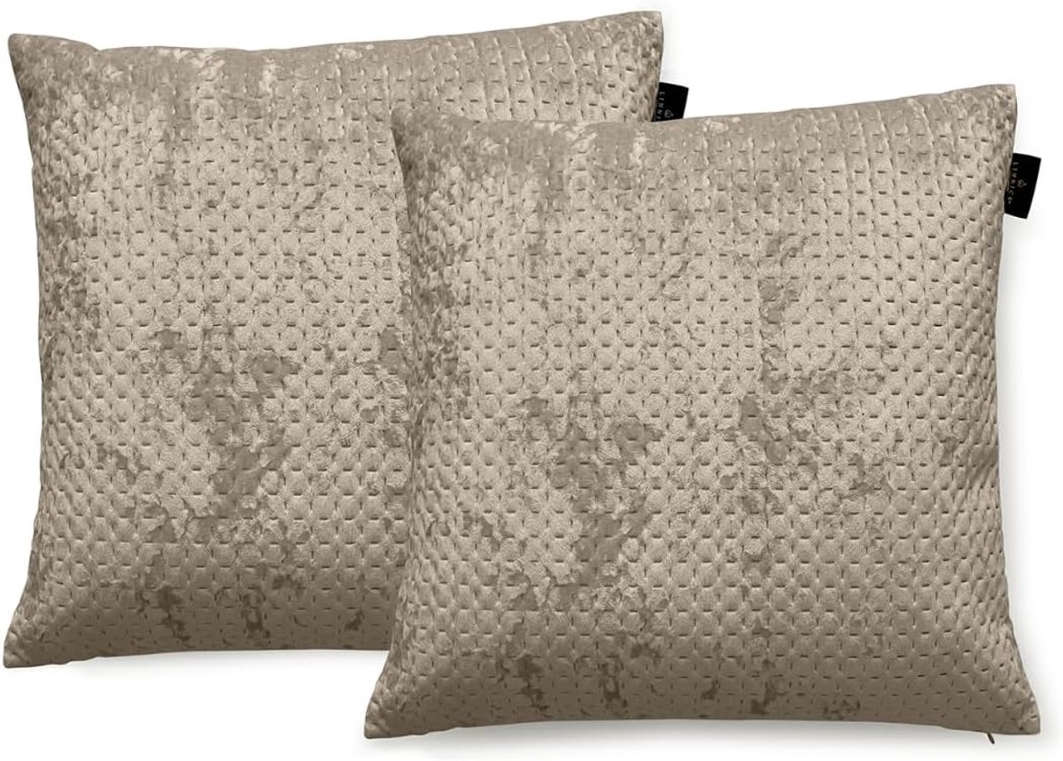Velvet Sierkussens - bronze 50x50cm - Set van 2 - ShopVlot