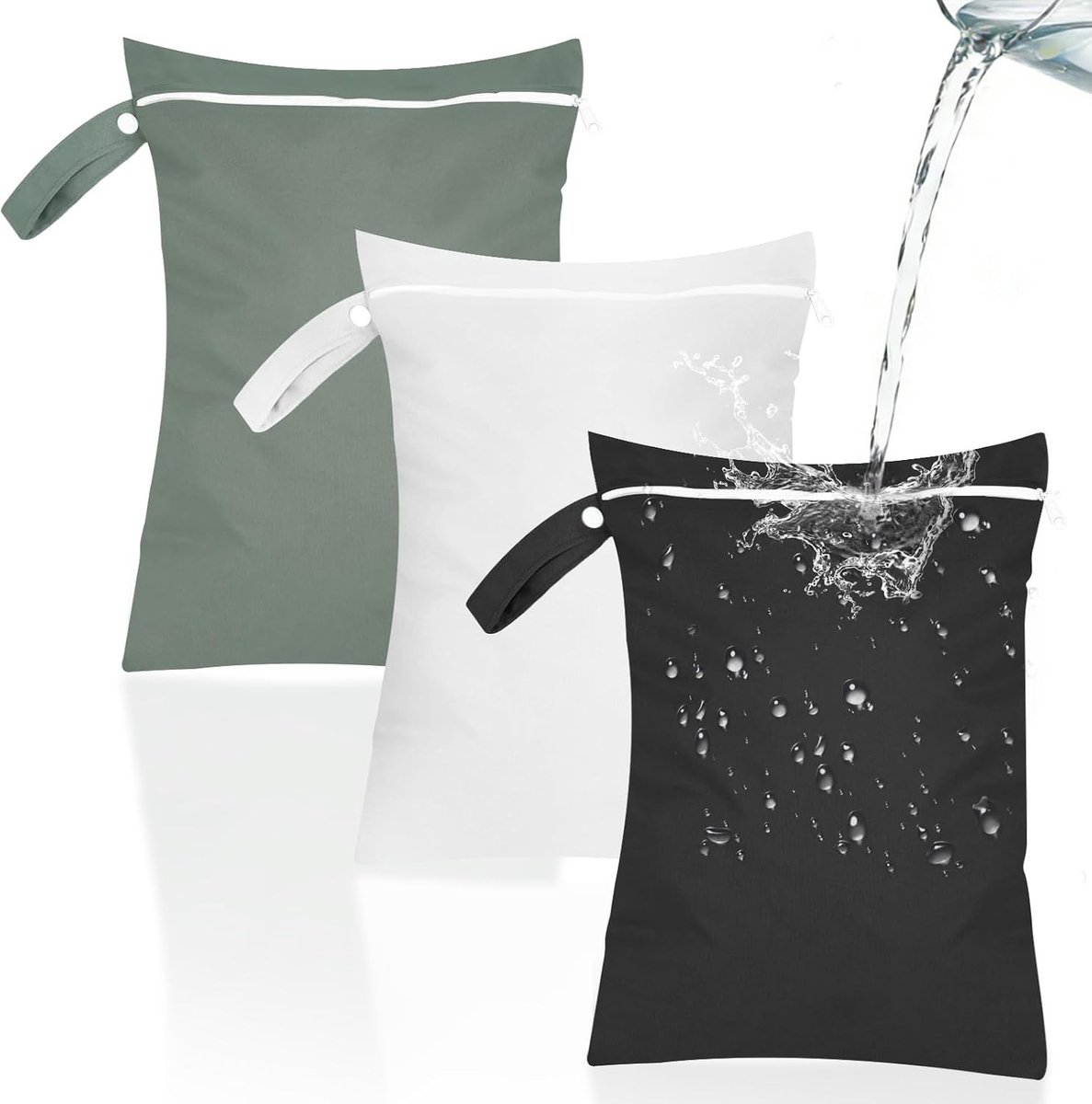 Sauna tas doorzichtig - Wit - 40 x 30 x 1 cm - Waterdichte Polyester Nat Tas - Voor Zwemspullen en Luiers