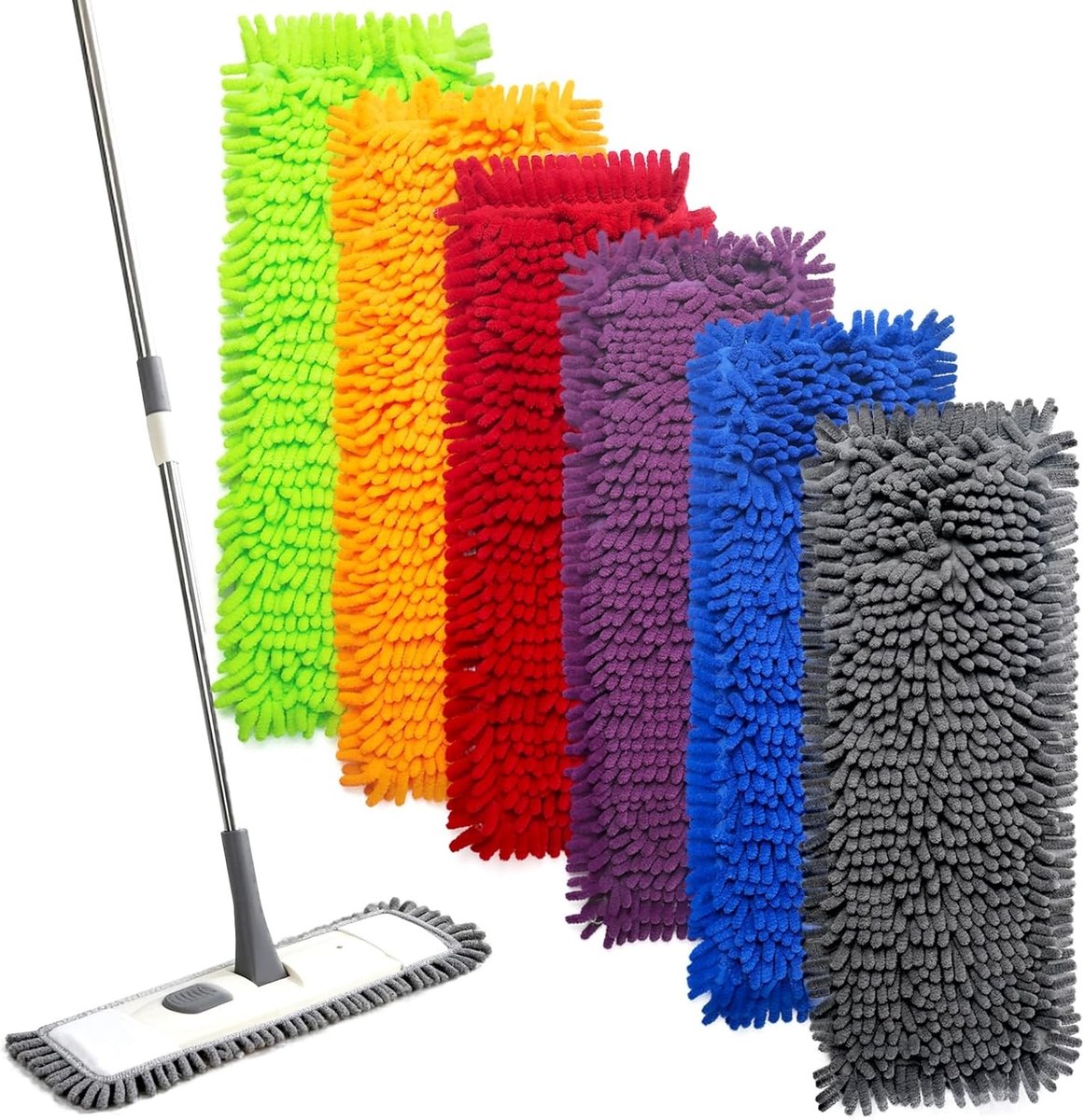 Microvezel Dweilhulpen - Grijs - 40 x 10 cm - Sterk Absorberend en Eenvoudig te Reinigen - Voor Diverse Vloeren