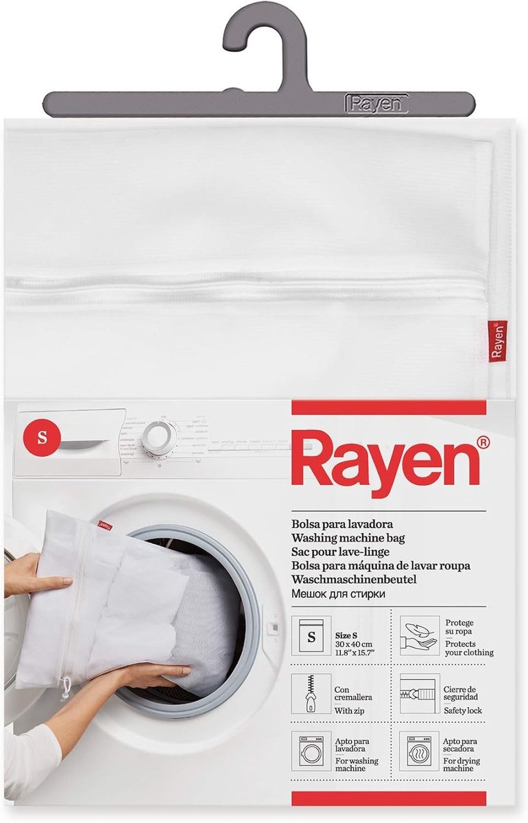 Wasnetjes met ritssluiting - Wit - 30 x 40 cm - Herbruikbaar wasnetje van sterk materiaal - Voor bescherming van kleding in wasmachine en droger