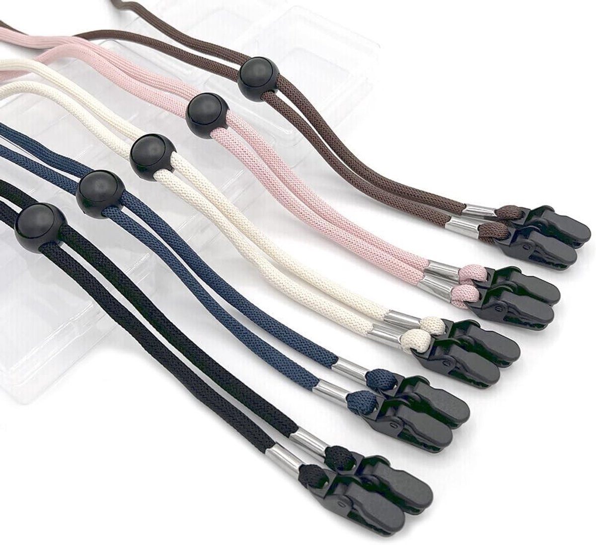 Hoedclips Set van 5 - Roze - 40 x 3 x 1 cm - Verstelbare Hoedband met Koordsluiting - Voor Vissen, Klimmen en Jagen