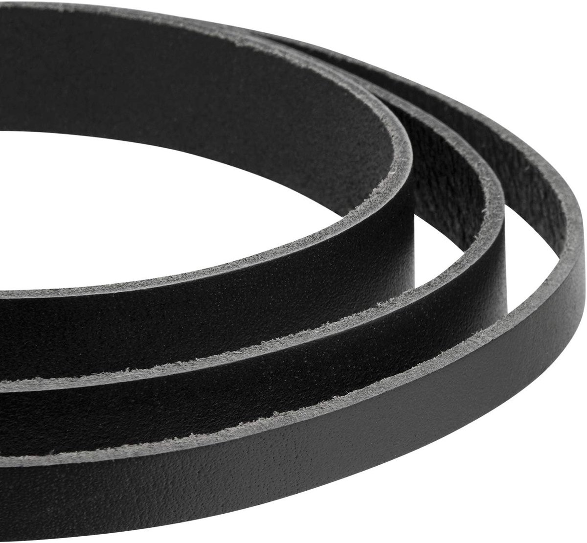 AURORIS - Leather strap, flat, black, width of your choice: 3, 4, 5, 8, 10, 15, 20, 25, 30, 35, 40 mm - ShopVlot