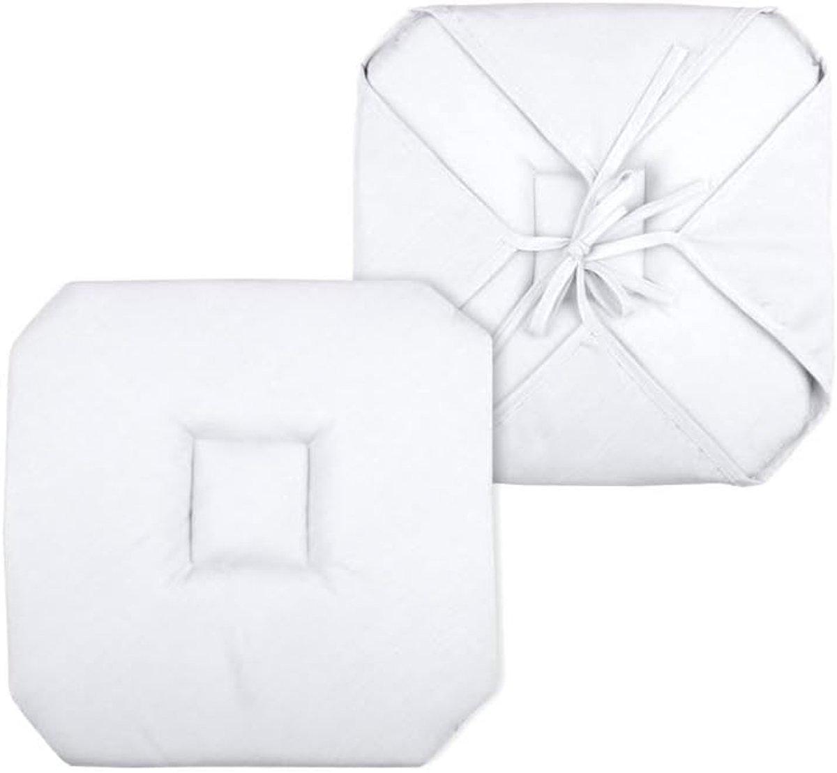 Lovely Casa Stoelkussen - 40 x 40 cm - 100% Polyester - Wit