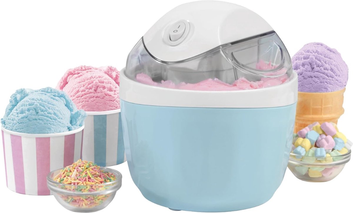 SNJY® IJsmachine - IJsmaker - Softijs Machine Voor Thuis - Compact - 500ML - 9,5W - Blauw
