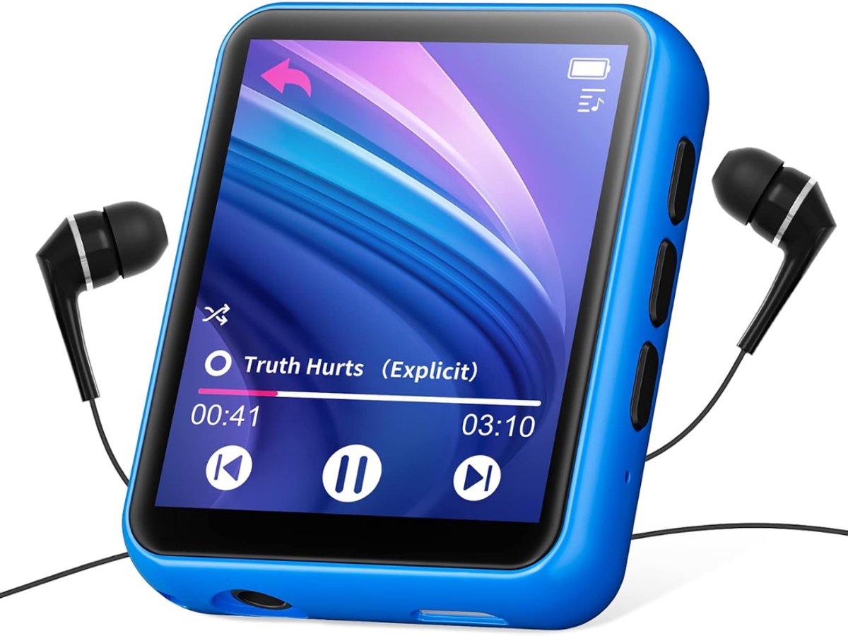 SNJY® MP3 Speler Bluetooth - MP4 Speler - Muziek Speler - Touchscreen - 32GB - Blauw