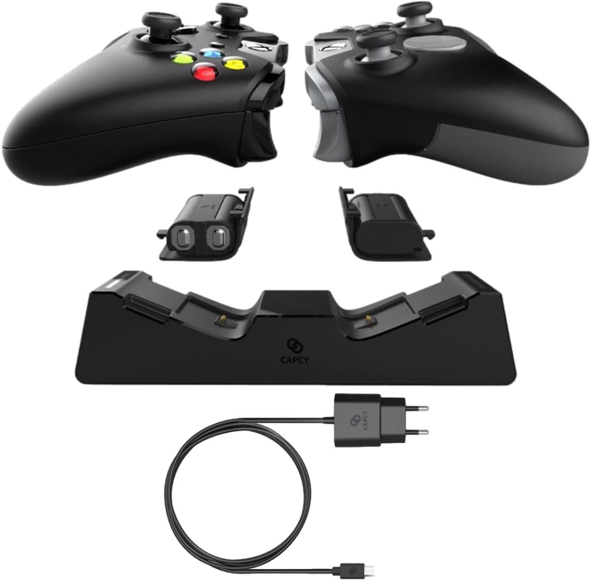 Capcy laadstation + 2x accu-laaddock docking voor XBOX ONE Wireless Controller