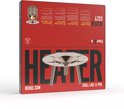 Doos met "HEATER COZY" en "CHILL LIKE A PRO", met afbeelding van de HerQs vuurkorf.