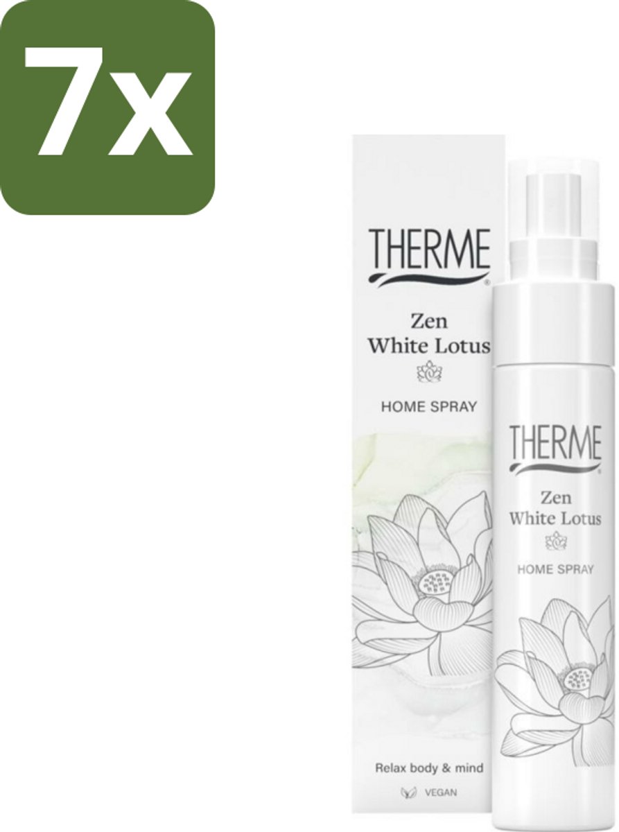 Therme - Zen White Lotus - Interieurspray - Langdurige Geur - Aromatisch - 60ml - Bulkverpakking - 7 stuks