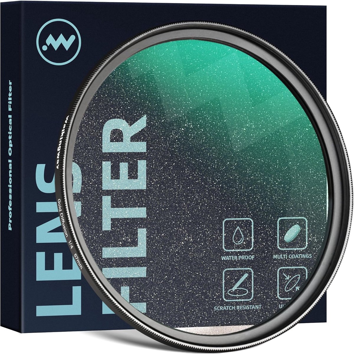 Diffusiefilter 39mm goud - 1/4 sterkte - zachte glans - ideaal voor video en fotografie - ShopVlot