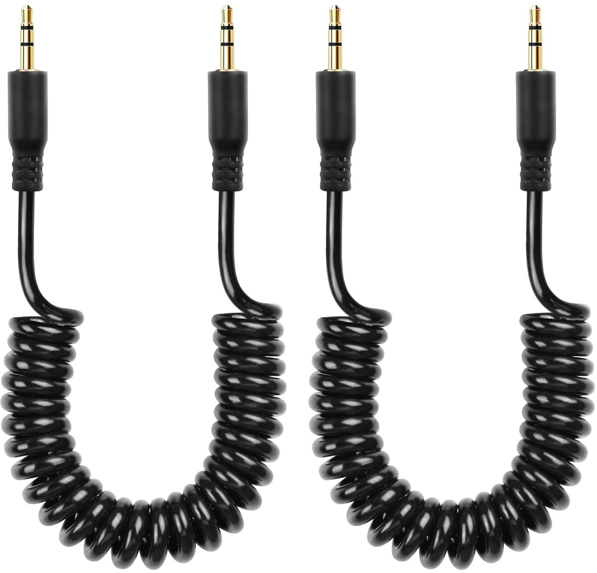 2.5mm TRS stereo kabel - coil kabel - male to male - perfect voor camera en hoofdtelefoon - ShopVlot