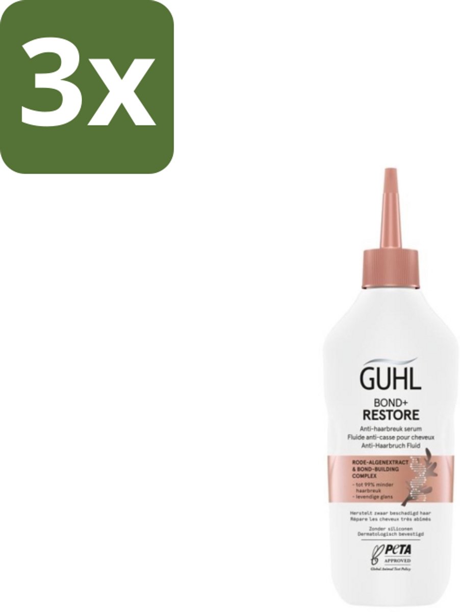 Guhl - Serum - Bond+ Restore Anti-Haarbreuk - 150 ml - Bulkverpakking - 3 stuks