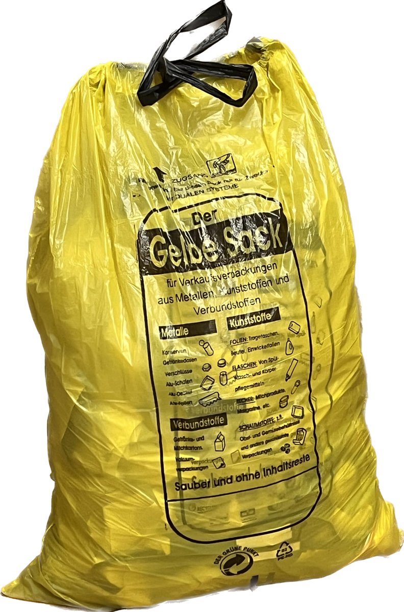 Afvalzakken 90L - Geel - 65 stuks - Ideaal voor recycling - ShopVlot