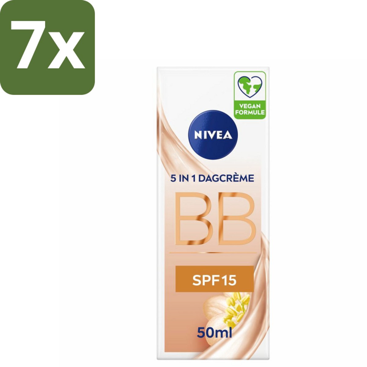 NIVEA - Essentials BB Crème Medium - BB Crème - SPF 15 - Hydrateert & Camoufleert - 50 ml - Bulkverpakking - 7 stuks