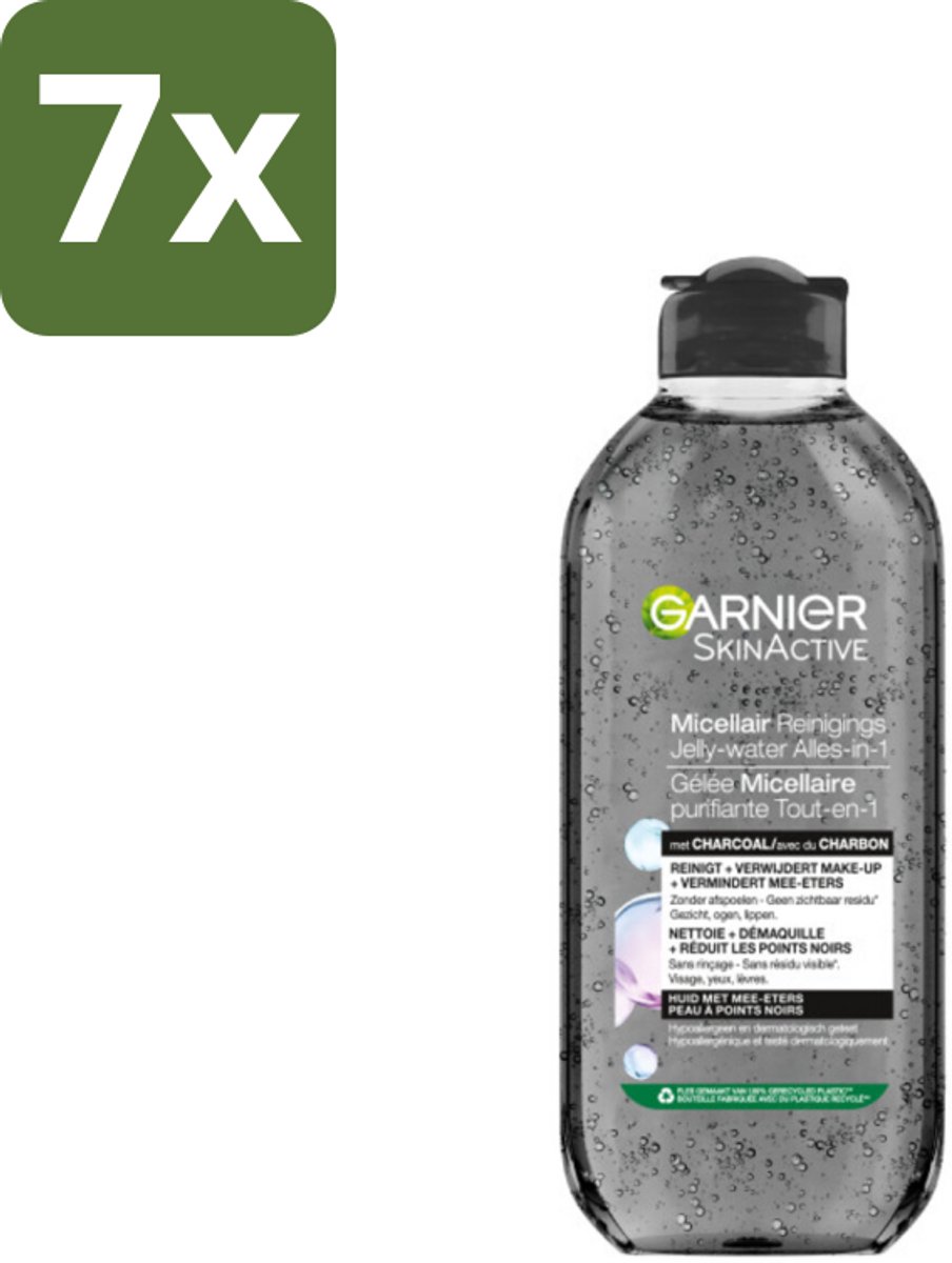 Garnier - SkinActive - Micellair Jelly-water - Alles-in-1 - Charcoal - 400 ml - Bulkverpakking - 7 stuks