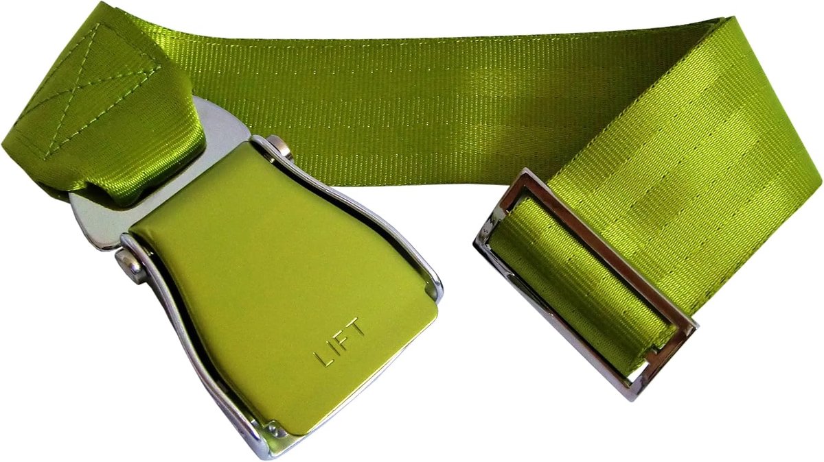 Aircraft belt One Size - lichtgroen - comfortabel - ideaal voor dagelijks gebruik - ShopVlot