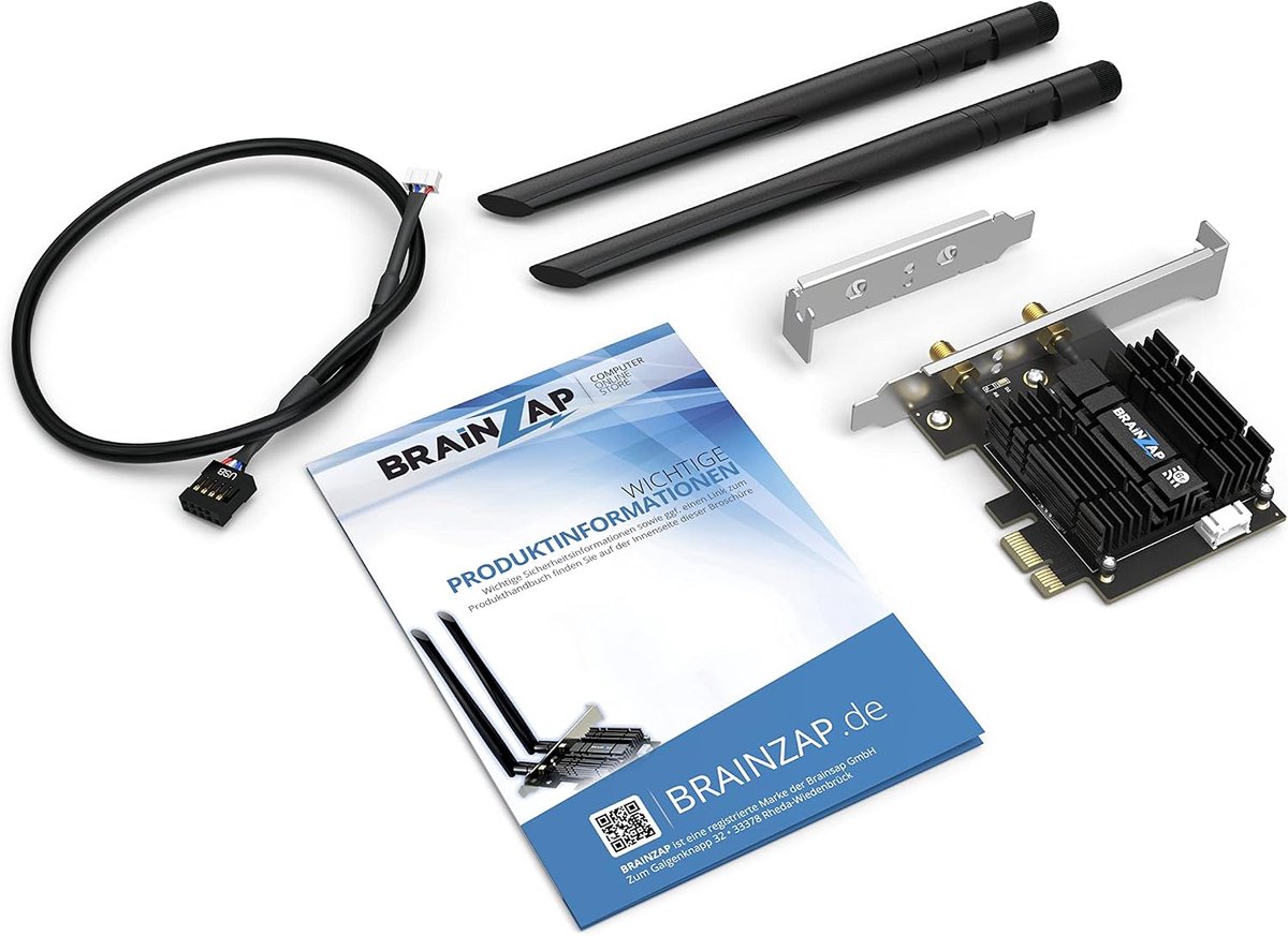 WLAN-kaart 3000 Mbit/s - PCIe WiFi 6 E - Trie-band 2.4/5/6 GHz - Bluetooth 5.2 - ShopVlot