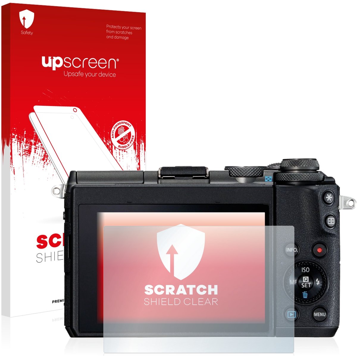 upscreen - Screenprotector voor Canon EOS M6 - Folie Beschermfolie transparant