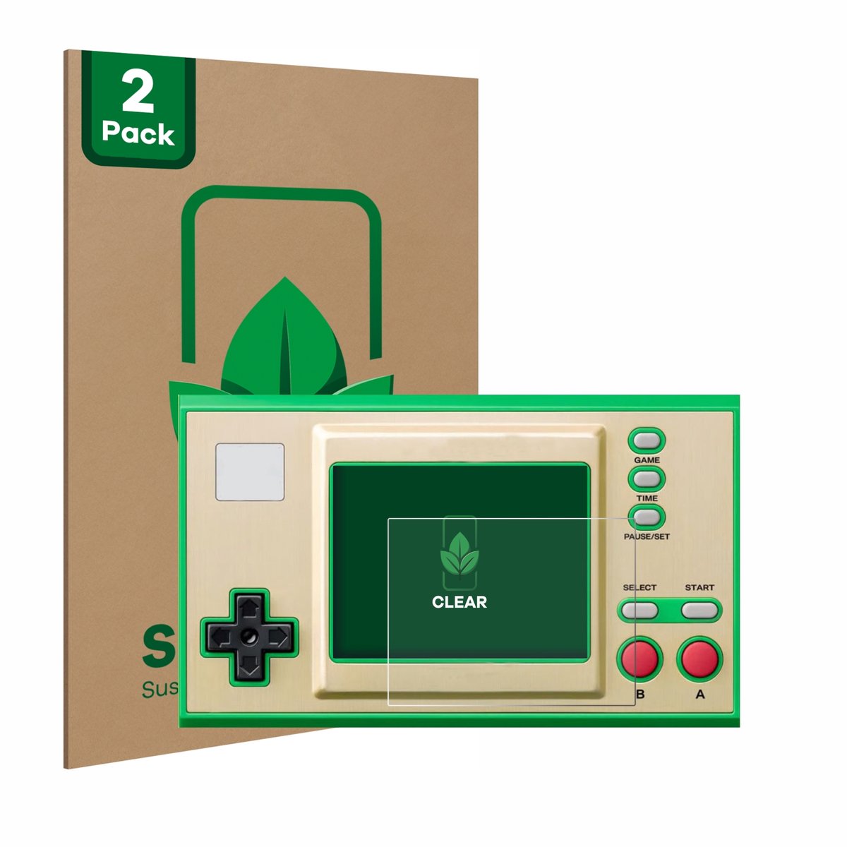 2 Stuks Screenprotector voor Nintendo Game & Watch Super Mario Bros - Hoogwaardige Beschermfolie transparant