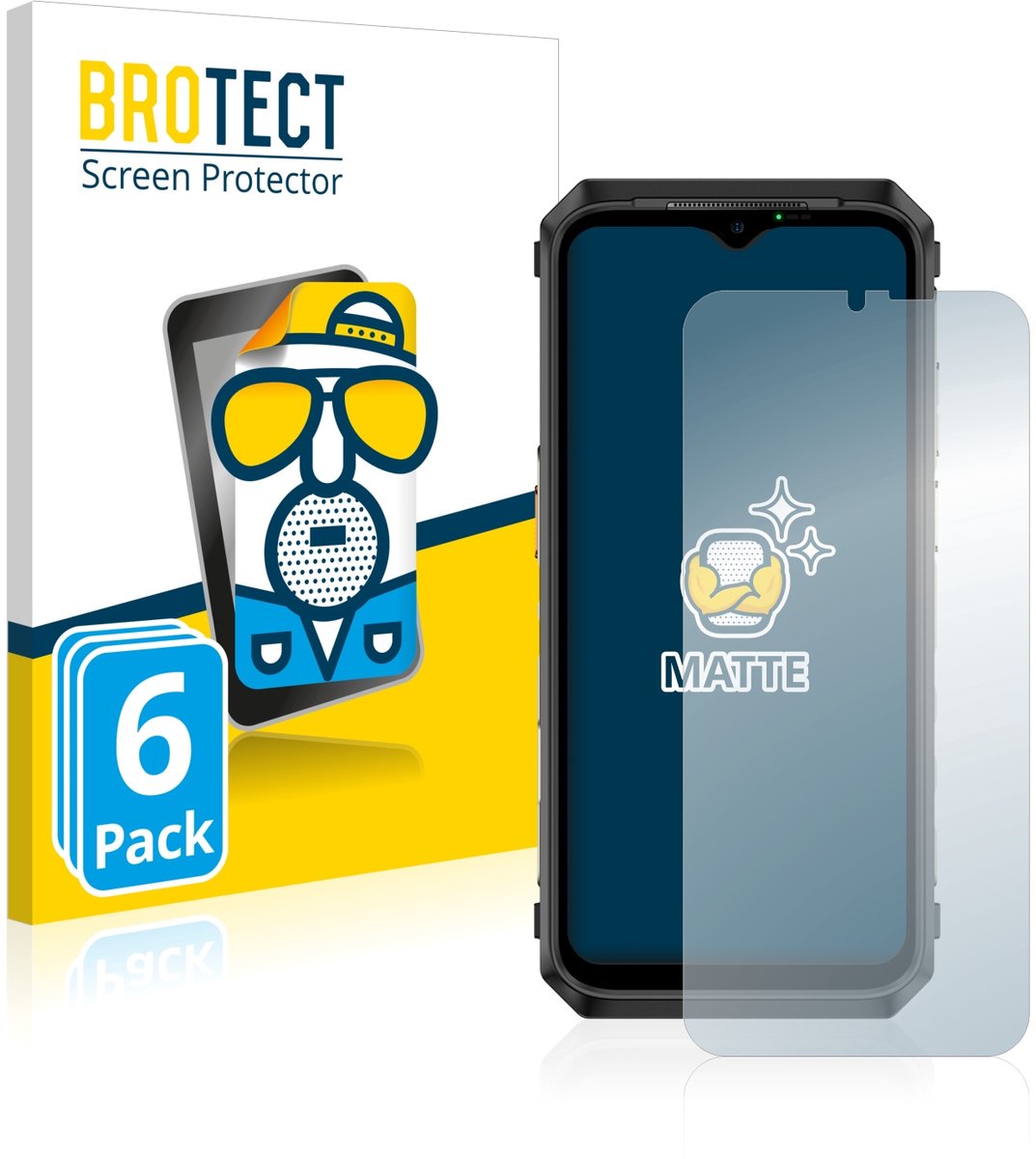BROTECT - Screenprotector voor Ulefone Power Armor 18T - Folie Beschermfolie matte 6 Stuks