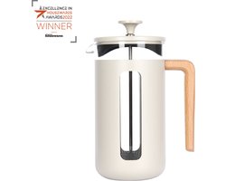 La Cafetière - Pisa Cafetière - Glas - RVS - Beukenhouten Handvat - 8 Kops - 1L