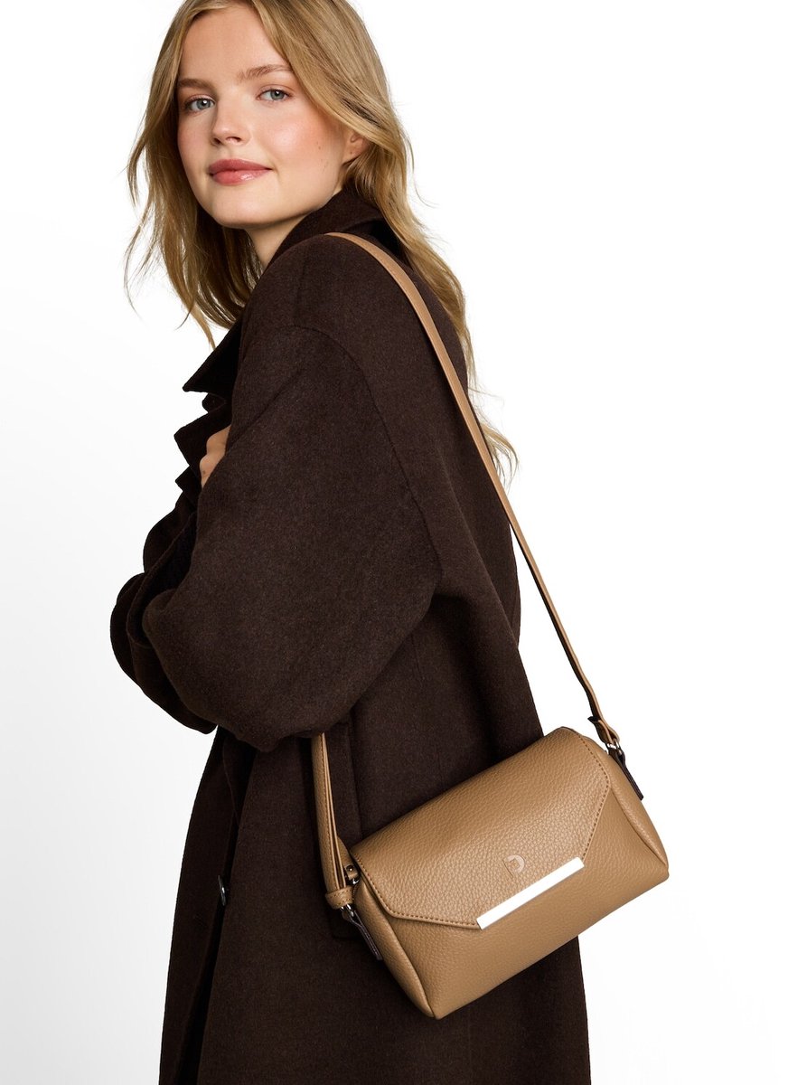TOM TAILOR schoudertas Yadira Flap Bag Camel Lichtbruin