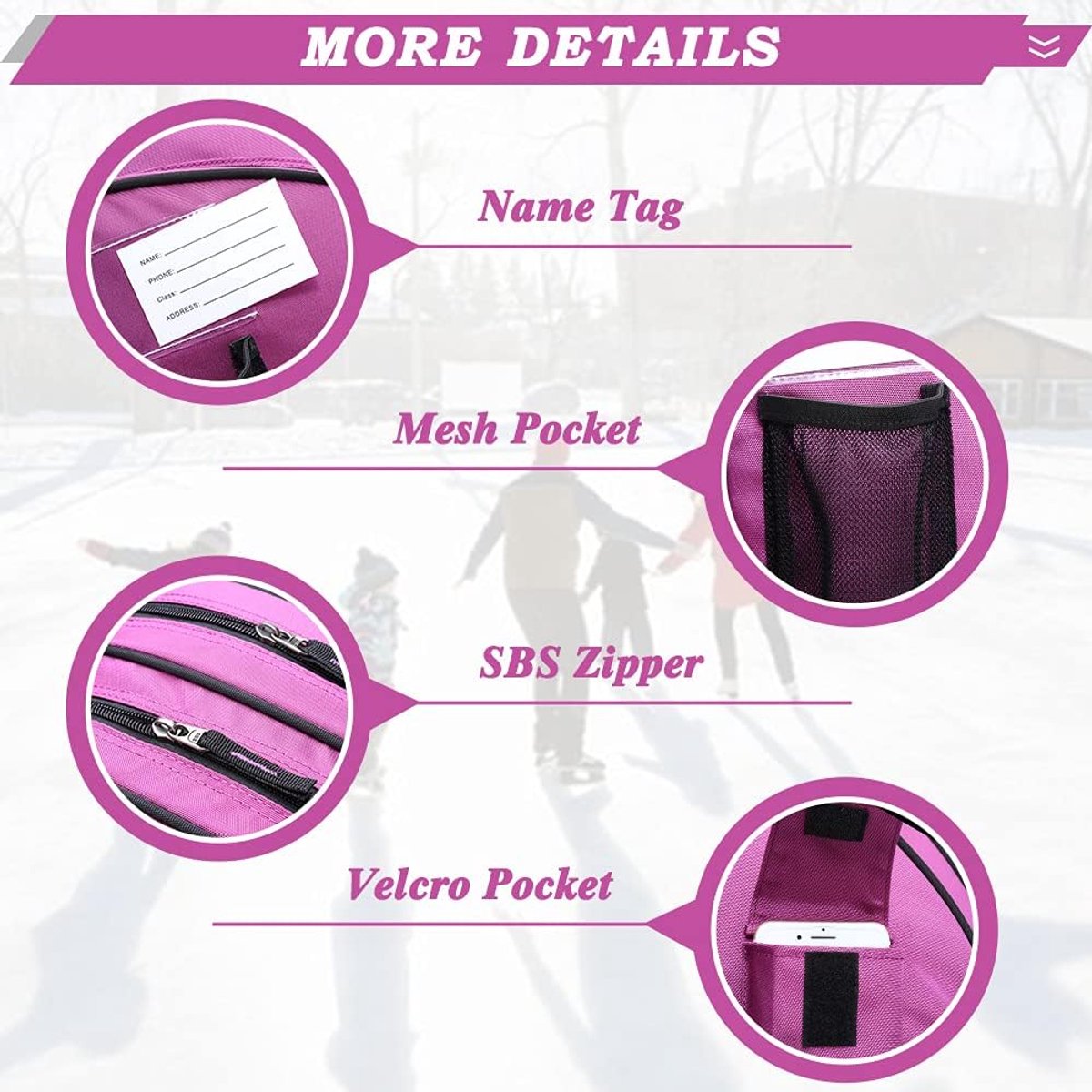 Skate Bag for Kids and Adults, Inline Skate Bag, Roller Skate Bag for Men and Women, Roller Knife Bag for Up to Size - ShopVlot
