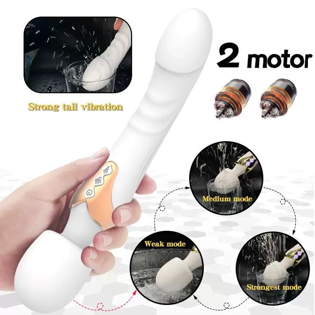Persoonlijke Massager Wit – Intieme Wellness Vibrator – Draadloos Massageapparaat voor Volwassenen – Compact en Ergonomisch