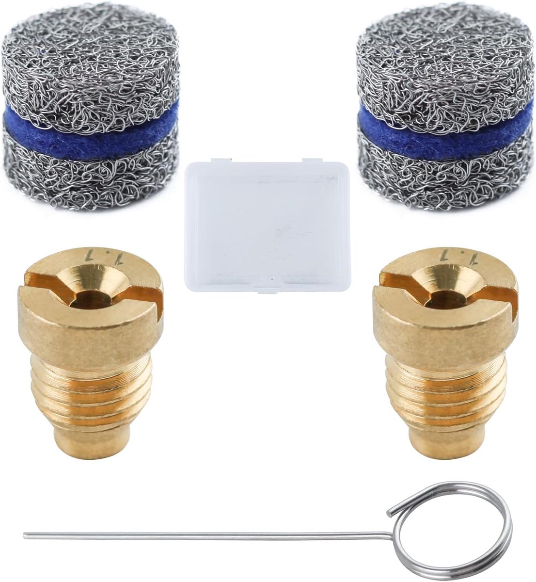 2pcs 1.1mm Foam Gun Nozzle and 2pcs Foam Maker with Cleaning Needle Universal Brass Threaded Nozzle Tips and Mesh - ShopVlot
