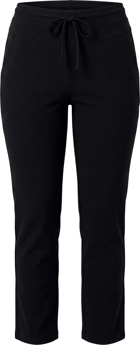 MIAMODA - Dames - 7/8 jersey-broek rechte pijpen elastische tailleband - Zwart - Maat 60