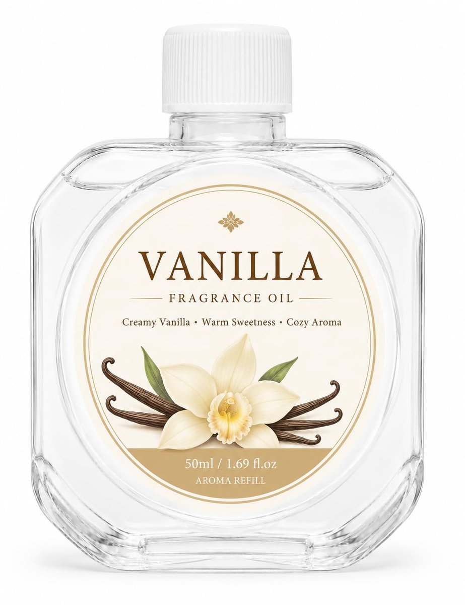 Badkamer luchtverfrisser navulling - geurolie navulling - Vanille - voor draadloze aromadiffuser - ShopVlot