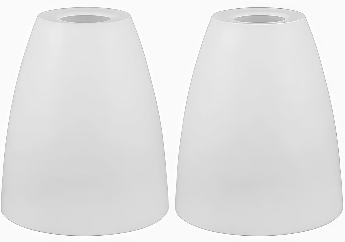 Lampenkappen 30mm - Witte Frosted Plastic - Ovale kroonluchter schaduw - ShopVlot