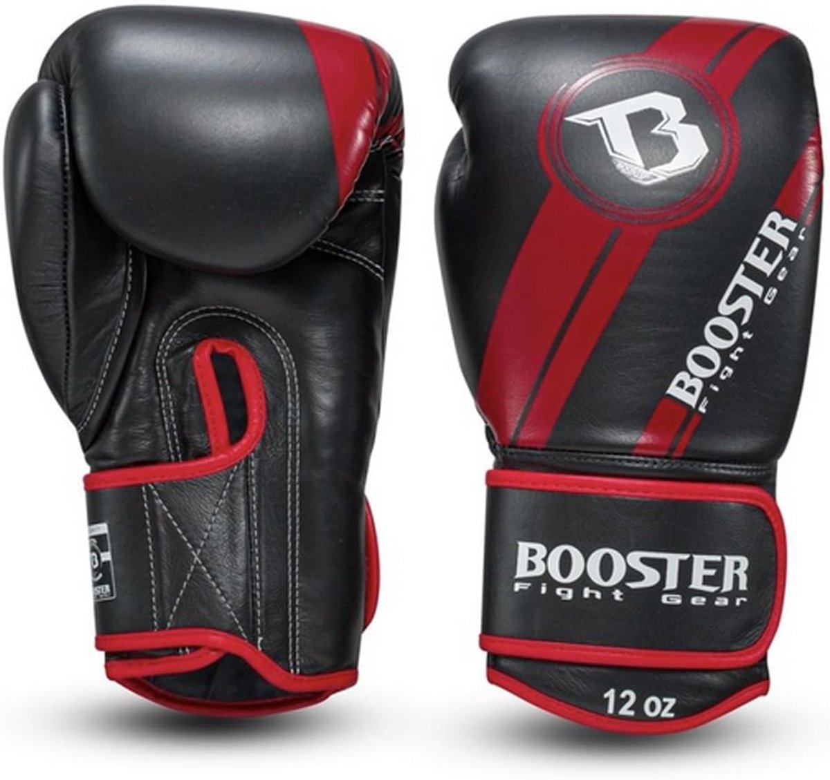 Boxhandschoenen 12oz - Zwart/Rood Foil - Perfecte pasvorm - Ideaal voor training - ShopVlot