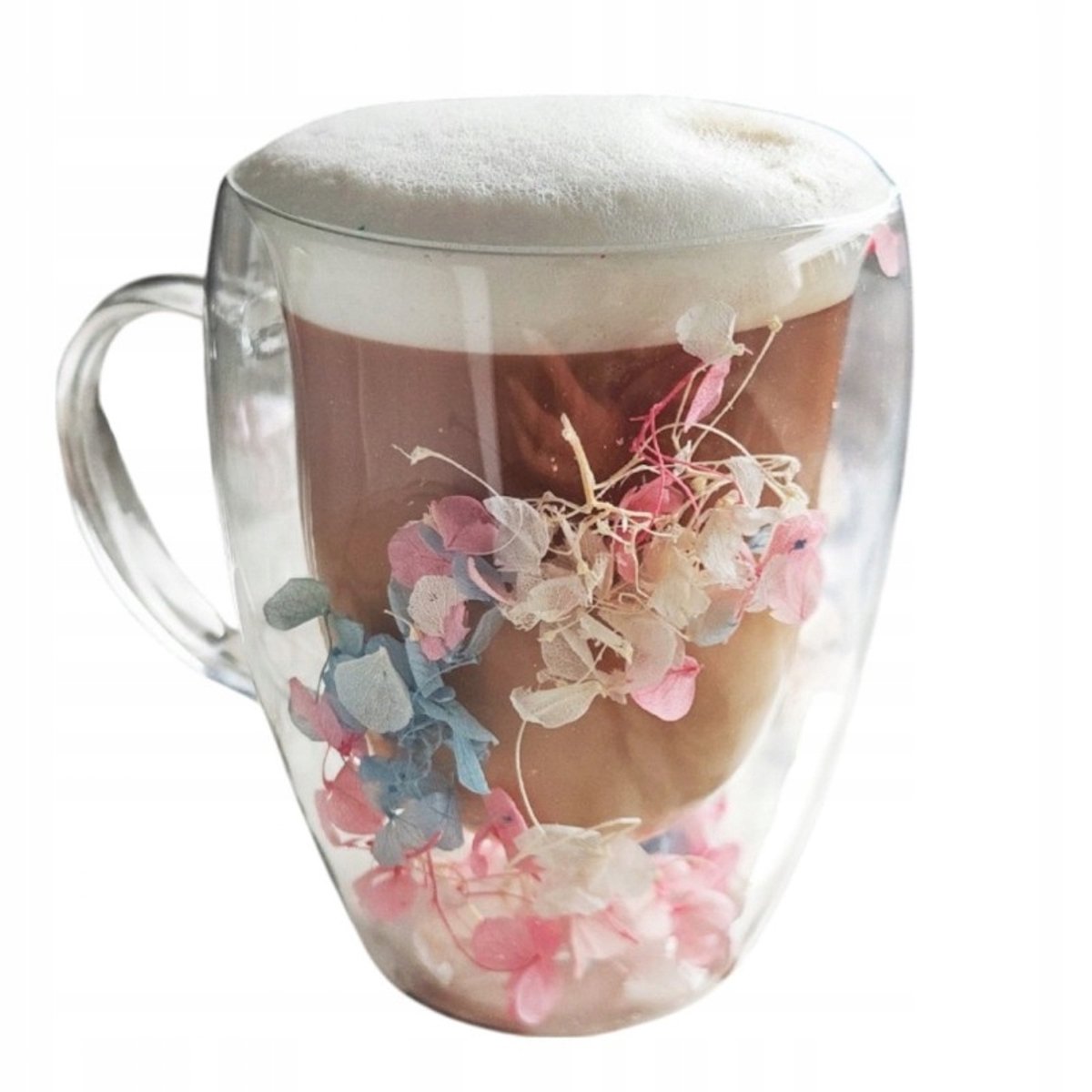 Merkloze Thermische Glazen met Bloemen - 300 ml