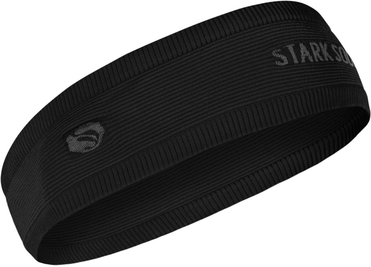sporthoofdband - stark soul - sneldrogend - one size - zwart- naadloos