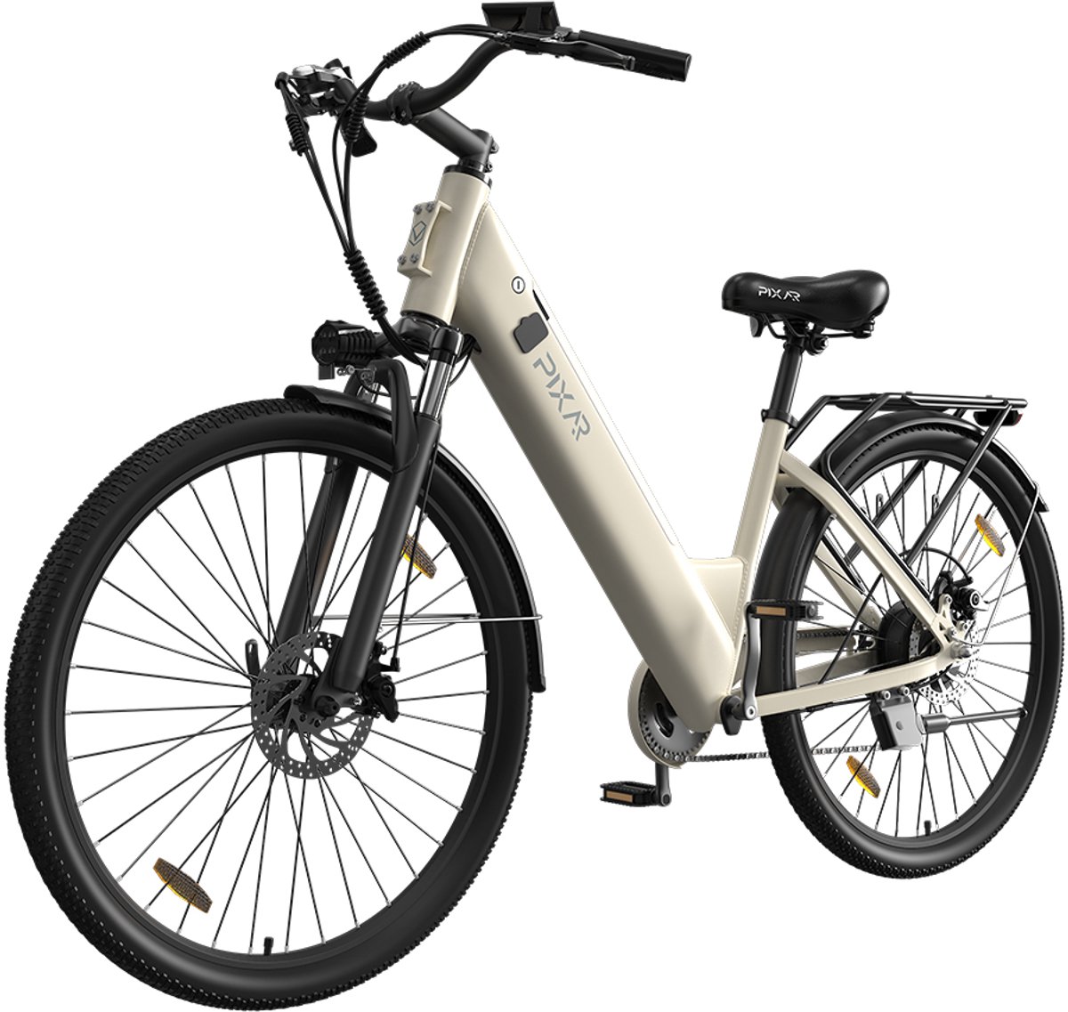PXAR C1 Elektrische Fiets - 250W Motor - 36V 13Ah Accu - 27,5 inch - 7 Versnellingen - Mechanische Schijfremmen - Voorvorkvering - LCD-display