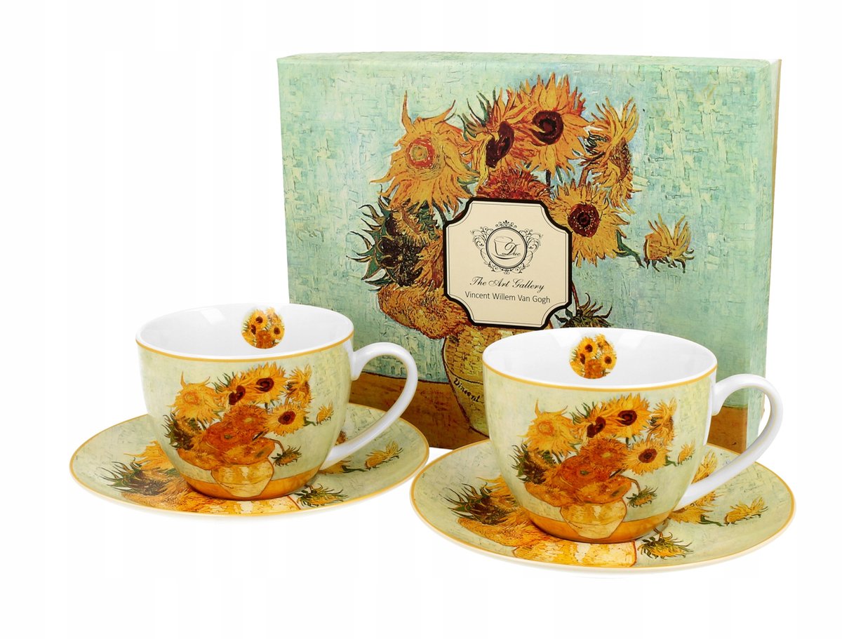 Van Gogh "Zonnebloemen" Mokken Set (2 stuks) - Porselein