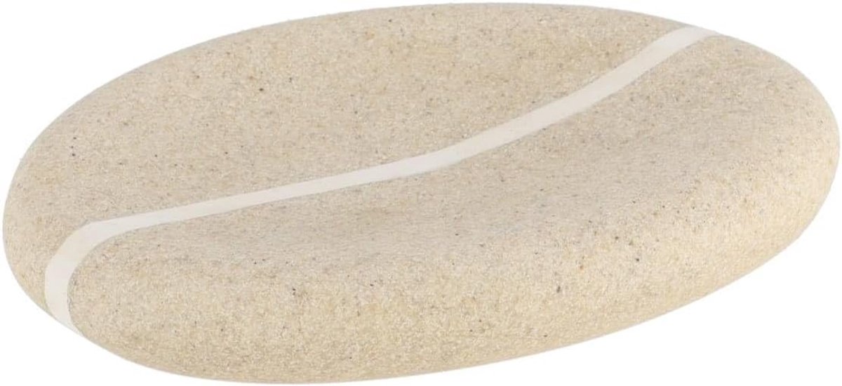 Tendance Ovaal Zeepbakje - Polyresin - Steeneffect - Naturel