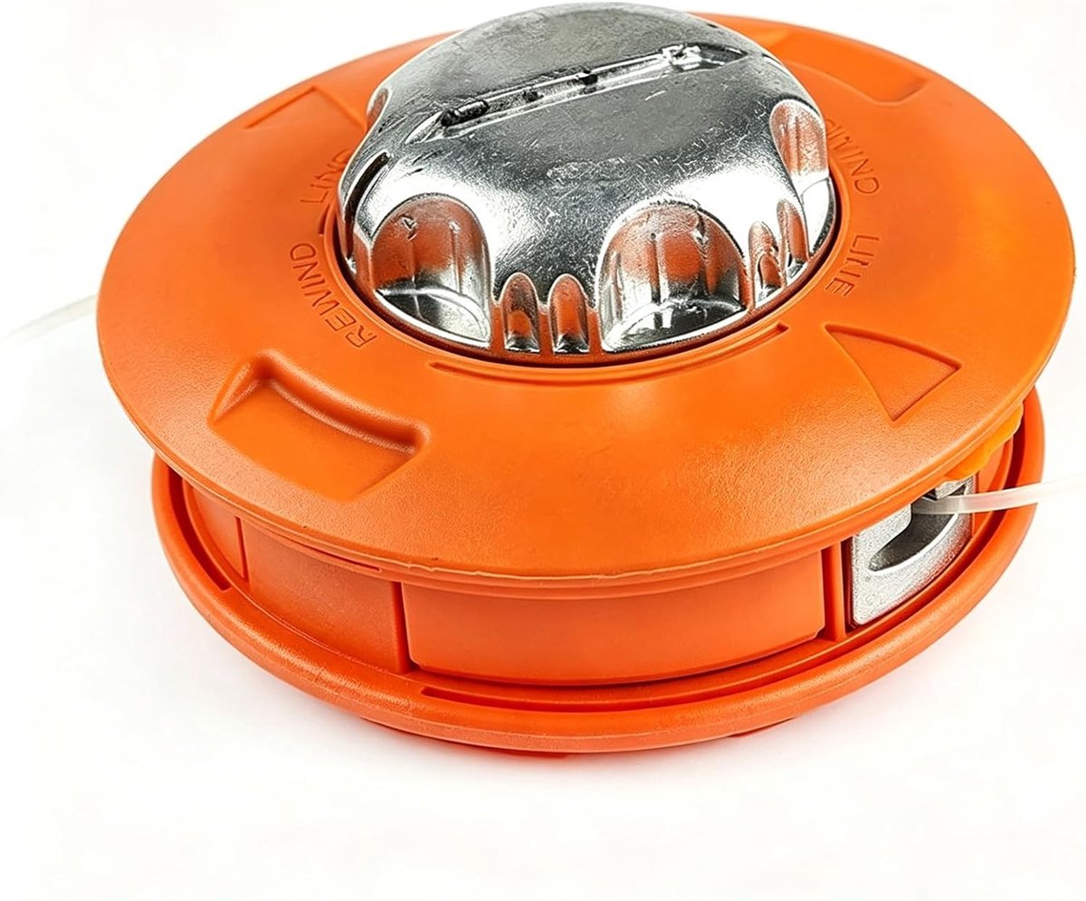 Universele Grastrimmerkop - Oranje - M10 x 1,25 - Vervangbare Trimmerspoel met Nylon Lijn - Voor Grastrimmers