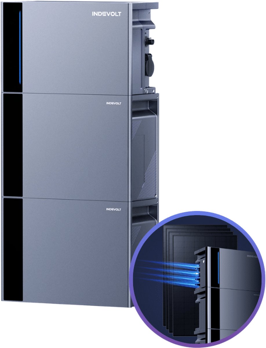 Indevolt - PowerFlex 2000 Hybride - 10 kWh - Thuisbatterij met Stekker - Plug & Play