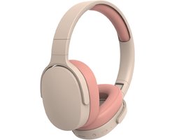 ECTEATOY® Draadloze Headset met Microfoon - Draadloze over-ear koptelefoons - Gaming Headset - Ruisonderdrukking - Geschikt voor Muziek & Gaming - roze