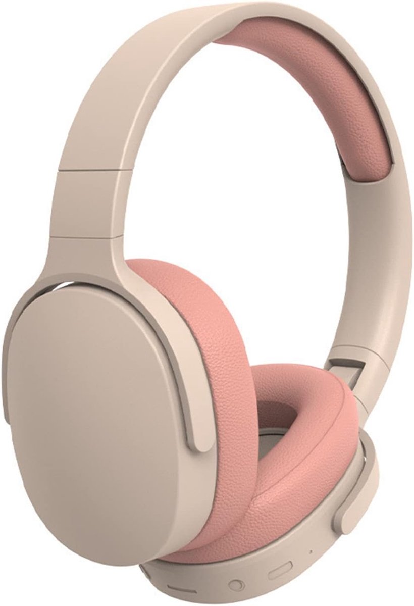 ECTEATOY® Draadloze Headset met Microfoon - Draadloze over-ear koptelefoons - Gaming Headset - Ruisonderdrukking - Geschikt voor Muziek & Gaming - roze
