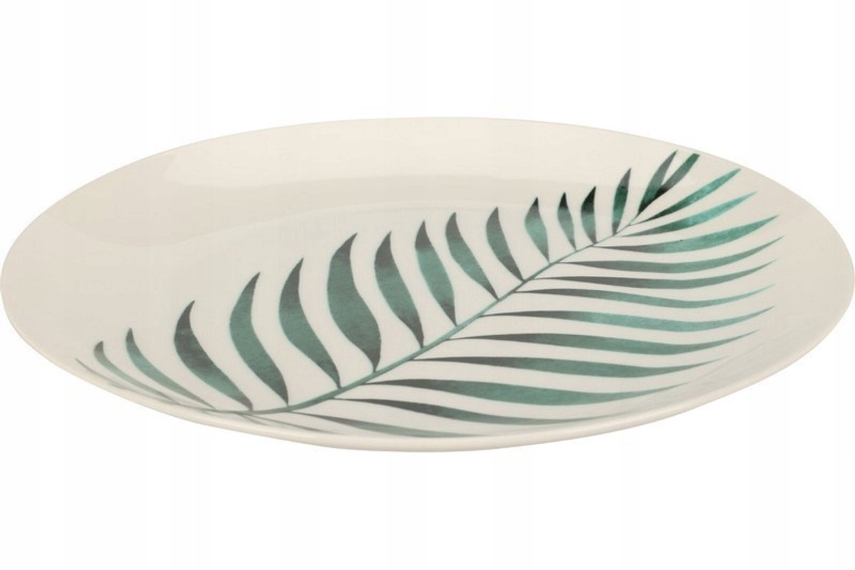 Bord Porseleinen Dinerbord 27 cm met Palmbladmotief