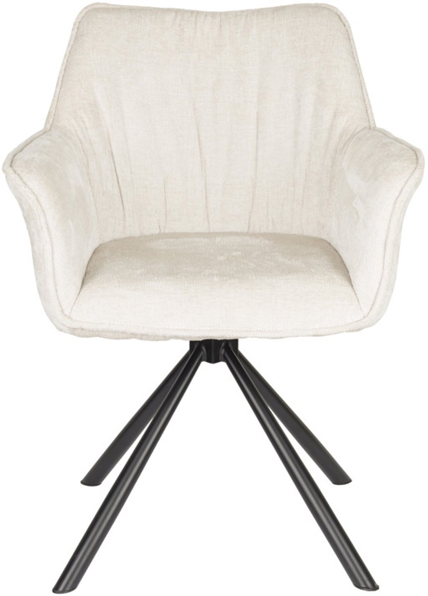 Giga Meubel Eetkamerstoel Kodak - Ftof/Ijzer - Off White - Set van 2