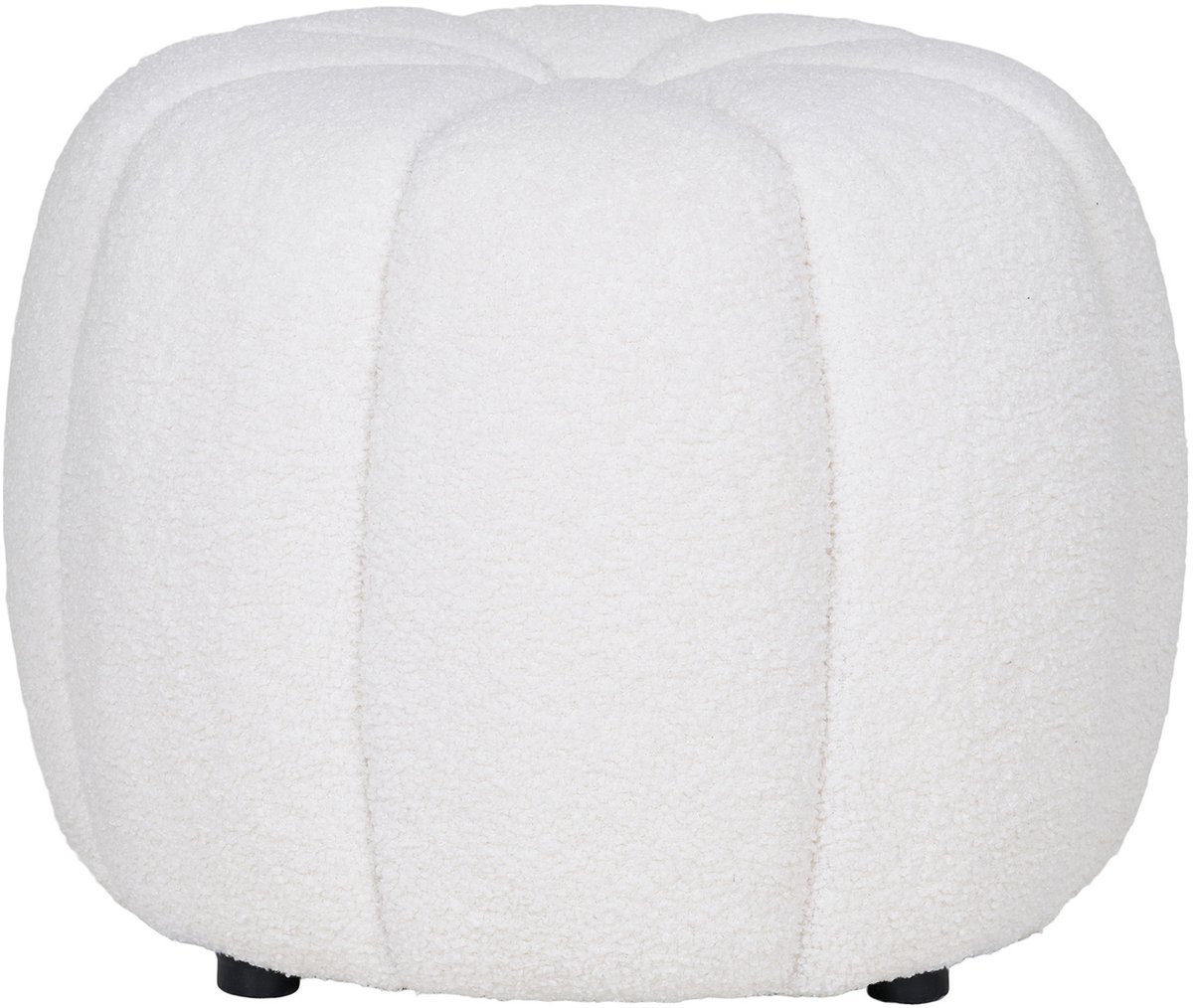 House Nordic Poef Paisley - 48x48x38cm - Off White - Stof