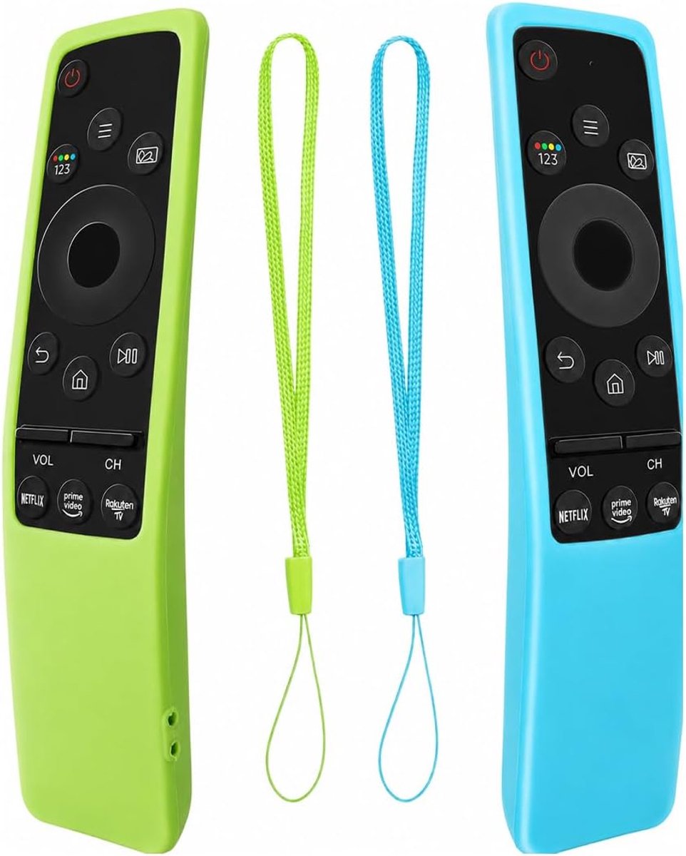 Siliconen beschermhoesjes voor Samsung Smart TV-afstandsbediening - Blauw + Groen - Bescherming tegen krassen - ShopVlot