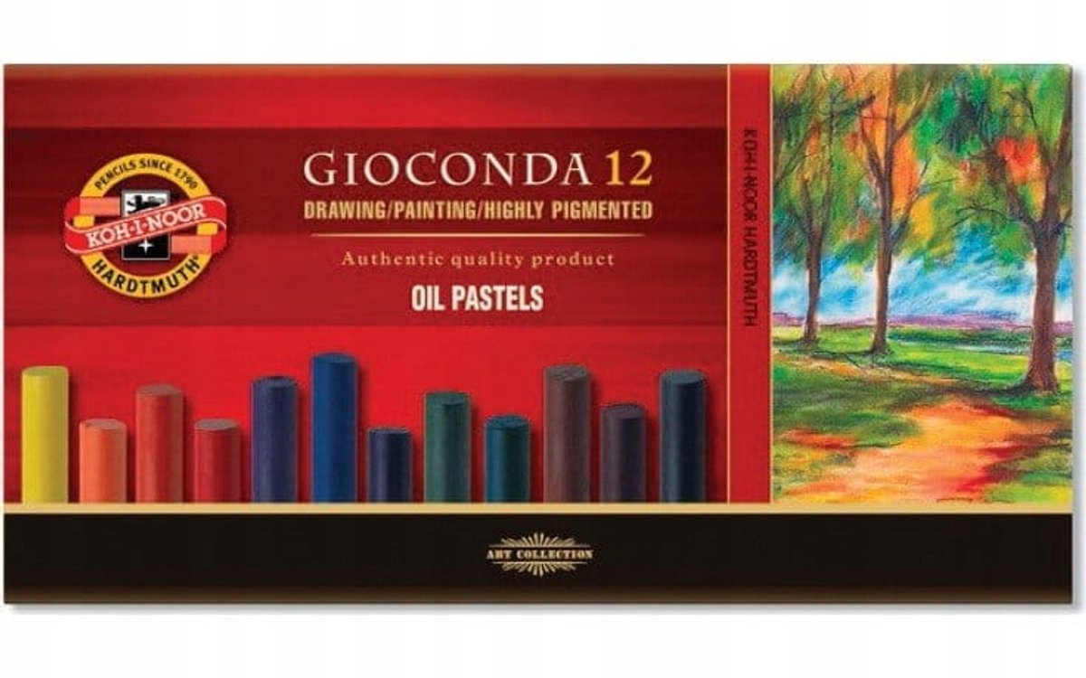 Koh-i-Noor Gioconda Oliepastels - 12 Kleuren